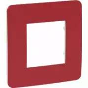 Рамка Schneider Electric Unica NU280213 Красный/Белый  (1 пост)