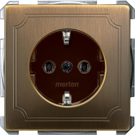 Электрическая розетка Schneider Electric Merten Artec/Antique MTN2401-4143 Античная латунь