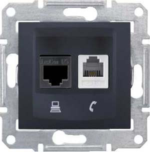 

Компьютерная розетка Schneider Electric Sedna SDN5200170 Графит, Sedna SDN5200170 Графит