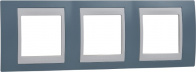 Рамка Schneider Electric Unica MGU6.006.873 Синий/Белый (3 поста)