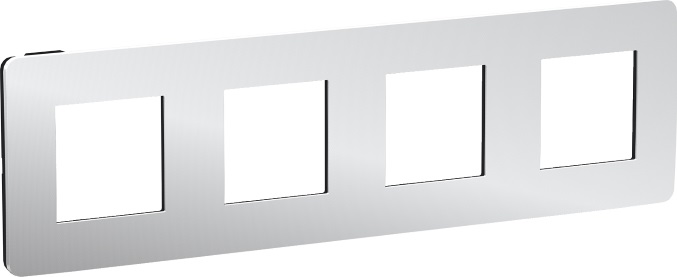 

Рамка Schneider Electric Unica NU280856 Хром/Антрацит (4 поста), Unica NU280856 Хром/Антрацит (4 поста)