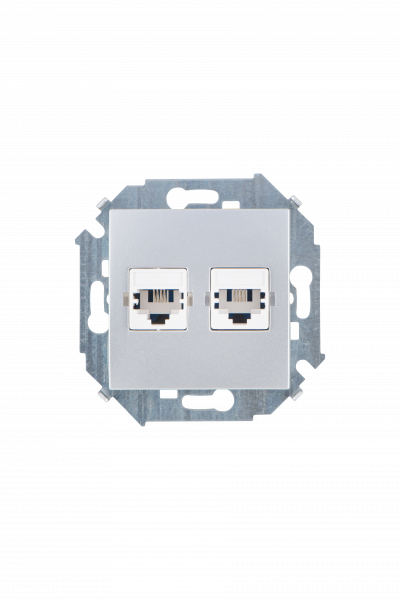 

Телефонная розетка Simon 15 1591589-033 Серебряный, 15 1591589-033 Серебряный