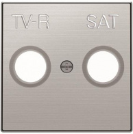 Лицевая панель розетки TV-FM-SAT (TV-R-SAT) ABB Sky 2CLA855010A1401 Нержавеющая сталь