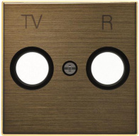 Лицевая панель розетки ТV-FM (TV-R) ABB Sky 2CLA855000A1201 Античная латунь