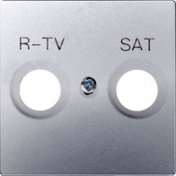 Лицевая панель розетки TV-FM-SAT (TV-R-SAT) Simon 82 82097-33 Алюминий