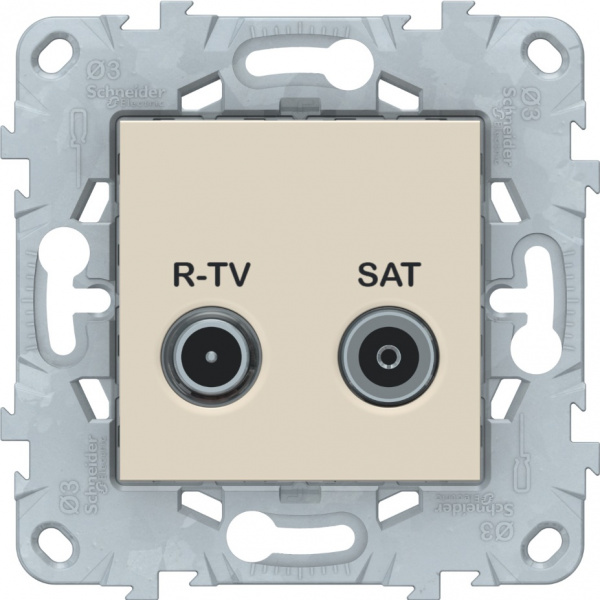 

ТВ/FM розетка Schneider Electric Unica NU545544 Бежевый, Unica NU545544 Бежевый