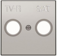 Лицевая панель розетки TV-FM-SAT (TV-R-SAT) ABB Sky 2CLA855010A1301 Серебро