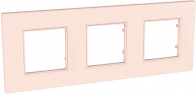 Рамка Schneider Electric Unica MGU4.706.37 Розовый Жемчуг (3 поста)
