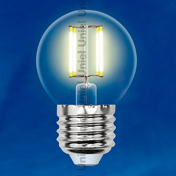 Лампа Светодиодная Uniel LED-G45 LED-G45-6W/WW/E27/CL PLS02WH