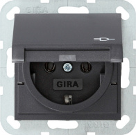 Электрическая розетка Gira System 55 045428 Антрацит