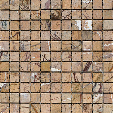 Мозаика Bertini Mosaic Marble Rain Forest Brown (2,5x2,5) 30,5x30,5