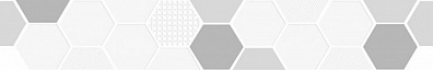 Бордюр Polcolorit Cristal Bianco Modular 12.1x74.4