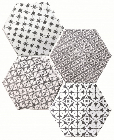 Декор Cevica Marrakech Mosaic Negro Hexagon 15х15