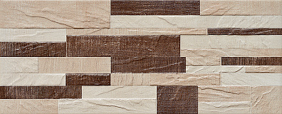 Плитка Ceranosa Arles Slab Mix Marron 23.5x58 настенная