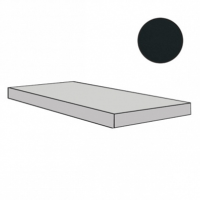 Ступень Floor Gres B and W Marble Black Mat Gradino Dx 33x120 767431