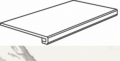 Ступень 6000392 Statuario Grad C Ret 30x120x3x Vallelunga