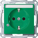 Электрическая розетка Schneider Electric Merten System M MTN2303-0304 Зеленый