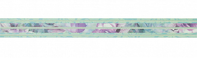 Бордюр Novabell Musa Listello Wallpaper Water Green 6x60 MLW X73K