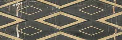 Декор 147-003-5 Galleria Single Black Gold 30x90 Gemma