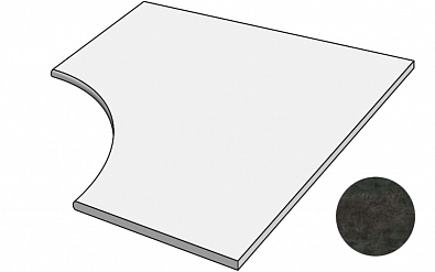 Ступень Ascot Ceramiche Prowalk Angolo Toro Tondo Anthracite Out 59.8x59.8 PKATT70O