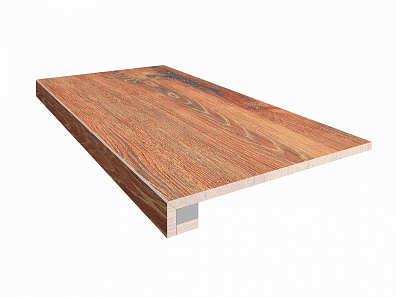 Ступень Estima Brigantina Oak неполированная (прямоугольный бортик + подступенок) 33x120 BG01