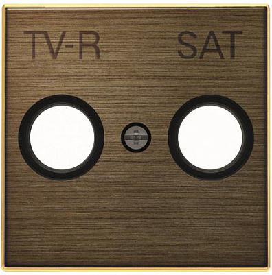 Лицевая панель розетки TV-FM-SAT (TV-R-SAT) ABB Sky 2CLA855010A1201 Античная латунь 