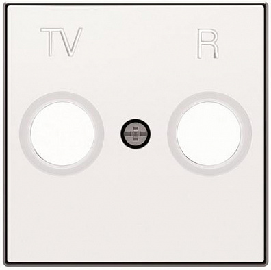 Лицевая панель розетки ТV-FM (TV-R) ABB Sky 2CLA855000A1101 Белый бархат