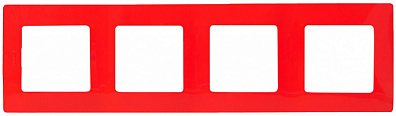 Рамка Legrand Etika 672534 Красный (4 поста)