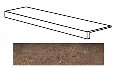 Ступень фронтальная Natucer Ferro di Boston Rosso 32x120