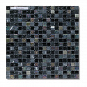Мозаика Bertini Mosaic Glass Mix Black pearl mix-metal (1,5x1,5) 30,5x30,5