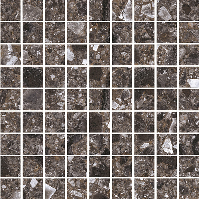 Мозаика Kerranova Terrazzo Dark Grey 30x30 K-333/MR/m01
