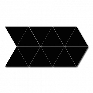 Мозаика 24251 Scale Triangolo Mosaic Black 22.5x45 Equipe