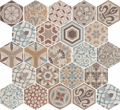 Керамогранит 21356 Hexatile Harmony Colours New 17.5x20 Equipe