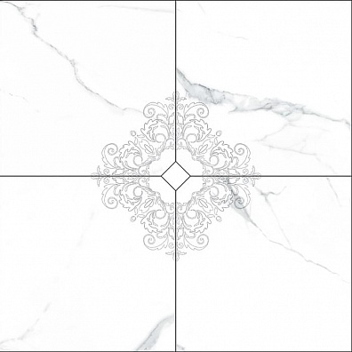 Панно 6000601 I Marmi Composizione 4pz Carrara 120x120 Vallelunga