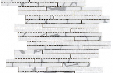 Настенная плитка Porcelanosa Marmol Carrara Lines Safary Mini Strip Grey 22,7x30