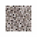 Мозаика Bertini Mosaic Marble Mix Perlino Bianco-Glass-Steel (1,5x1,5) 30,5x30,5