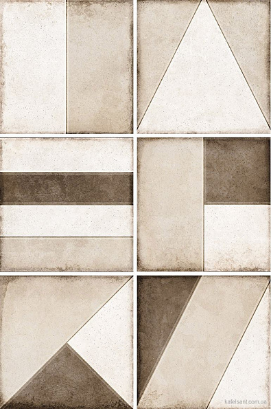 Декор 24143 Vestige Tangram Light Umber 13.2x13.2 Equipe