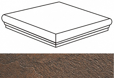 Ступень Casalgrande Padana Mineral Chrom Angolare Mineral Brown Press 33x33 6925064