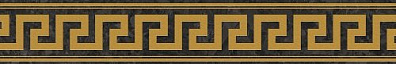 Бордюр Versace Meteorite Fascia Greca Nero/Oro Sabbiato Lap 9.8x60 47270