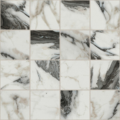 Мозаика Rex Ceramiche Les Bijoux De Rex Calacatta Altissimo Glossy 6mm 7.5x7.5 30x30 767616