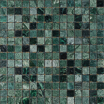 Мозаика Bertini Mosaic Marble Dark Green (2x2) 30,5x30,5