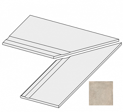 Ступень La Fabbrica Space Gradone Bordo Svasato Bone Dx 40x80 106372