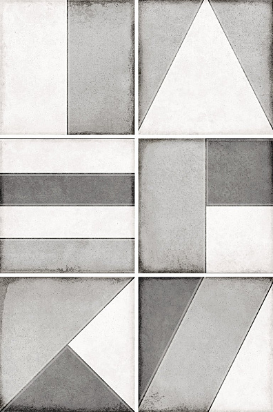 Декор 24142 Vestige Tangram Cool Grey 13.2x13.2 Equipe