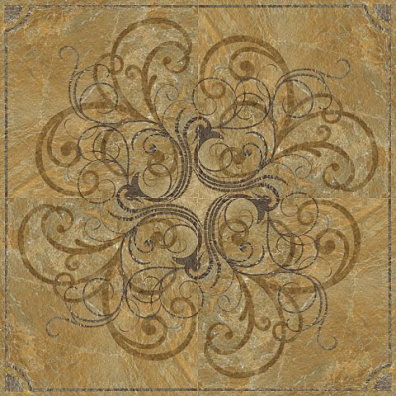 Керамогранит 58131 Dome Rosone Classic Gold Set 4Pz 80x80 Cerdomus
