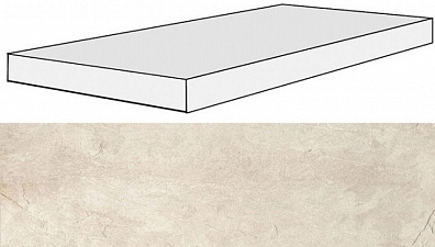 Ступень 739332 Ardoise Ivoire Ang.Gradino Sx 33x120x3 Rex Ceramiche
