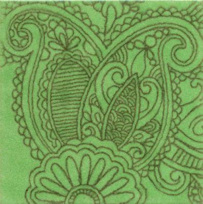 Декор Kerama Marazzi Тантра AD-B92-1221T Зеленый 9,9x9,9