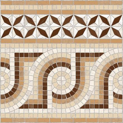 Декор Vives Ceramica Via Appia Cenefa Nola Marron 43.5x43.5