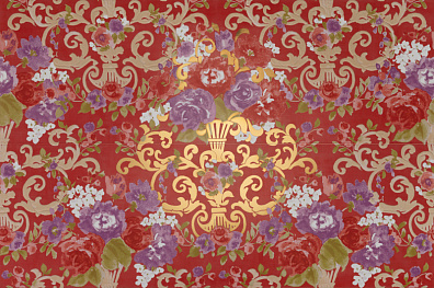 Декор Petracer`s Primavera Romana Fioritura Oro Su Rosso 65x97,7 (комплект)