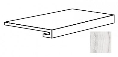 Ступень Cerdomus Skorpion Gradino Costa Retta Silver Lev 33x120 80268
