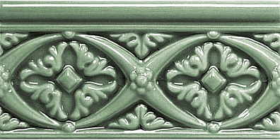 Бордюр Adex Modernista Relieve Bizantino C-C Verde Oscuro 7,5x15